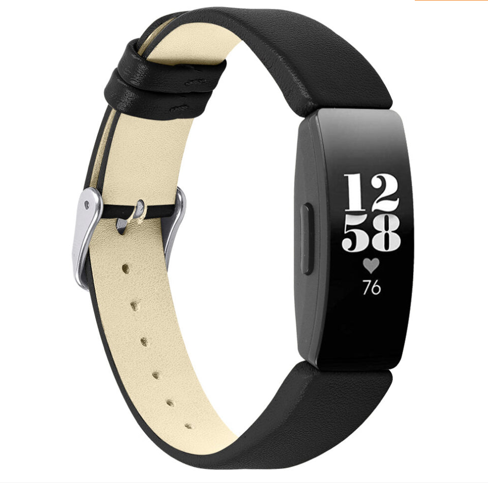 Smooth Leather Band for Fitbit Inspire & Inspire HR