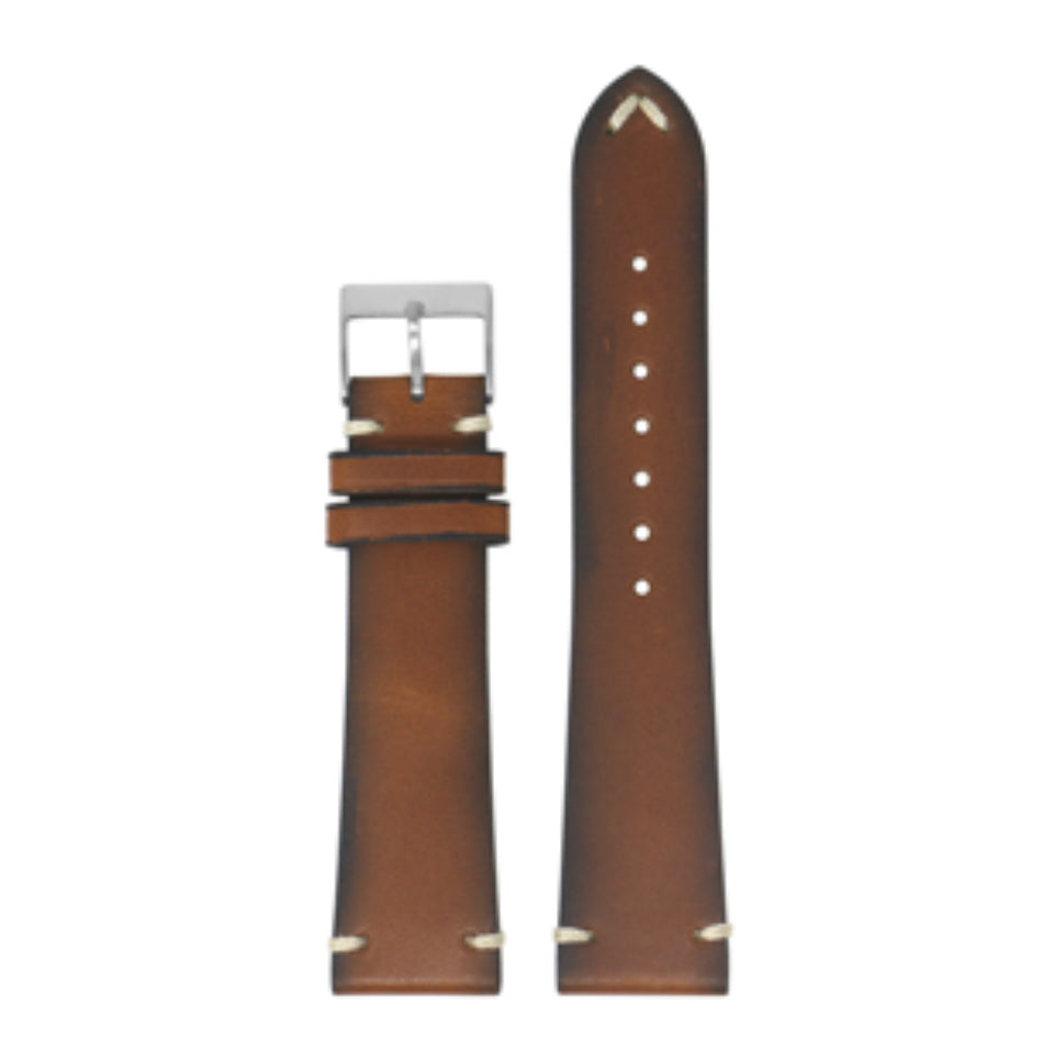 DASSARI Regal II Vintage Leather Quick Release Strap w/ Hand Sewn Stitching for Garmin Venu