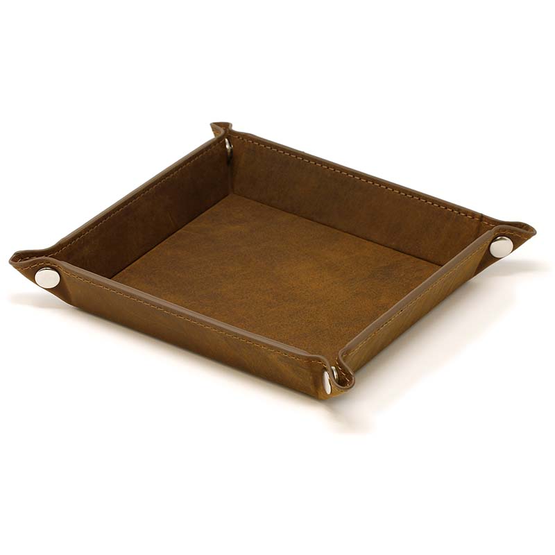 DASSARI Vintage Leather Valet Tray