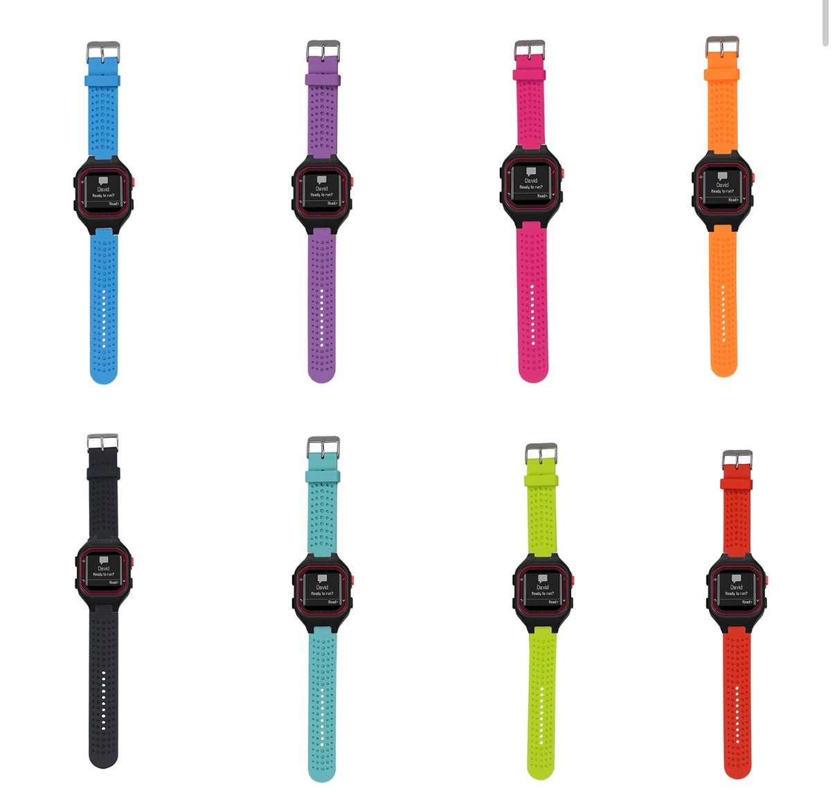 Rubber Strap for Large Garmin Forerunner 25
