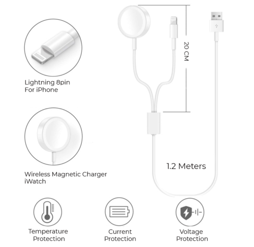 Combo Charger for Apple Watch & iPhone