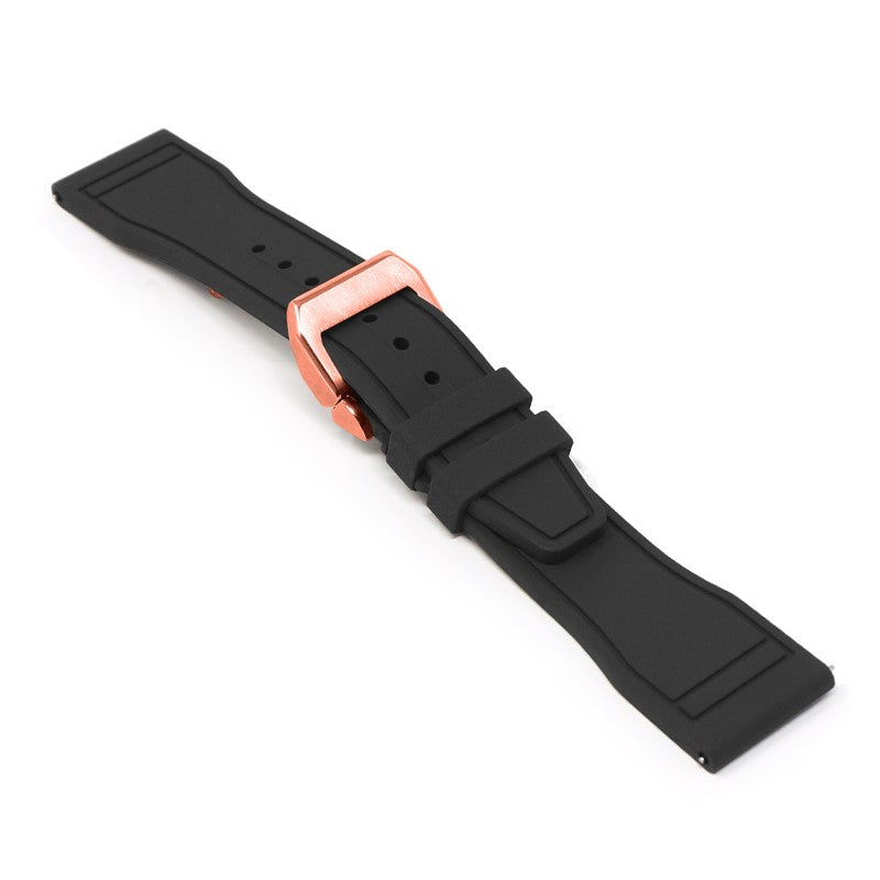 Aviator FKM Rubber Strap With Deployant Clasp