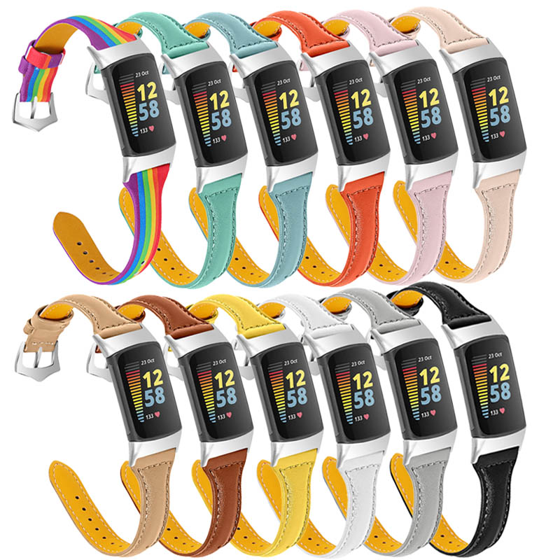 Slim Leather Strap for Fitbit Charge 6