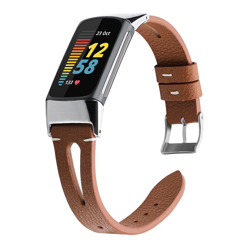 Vented Leather Strap For Fitbit Charge 6
