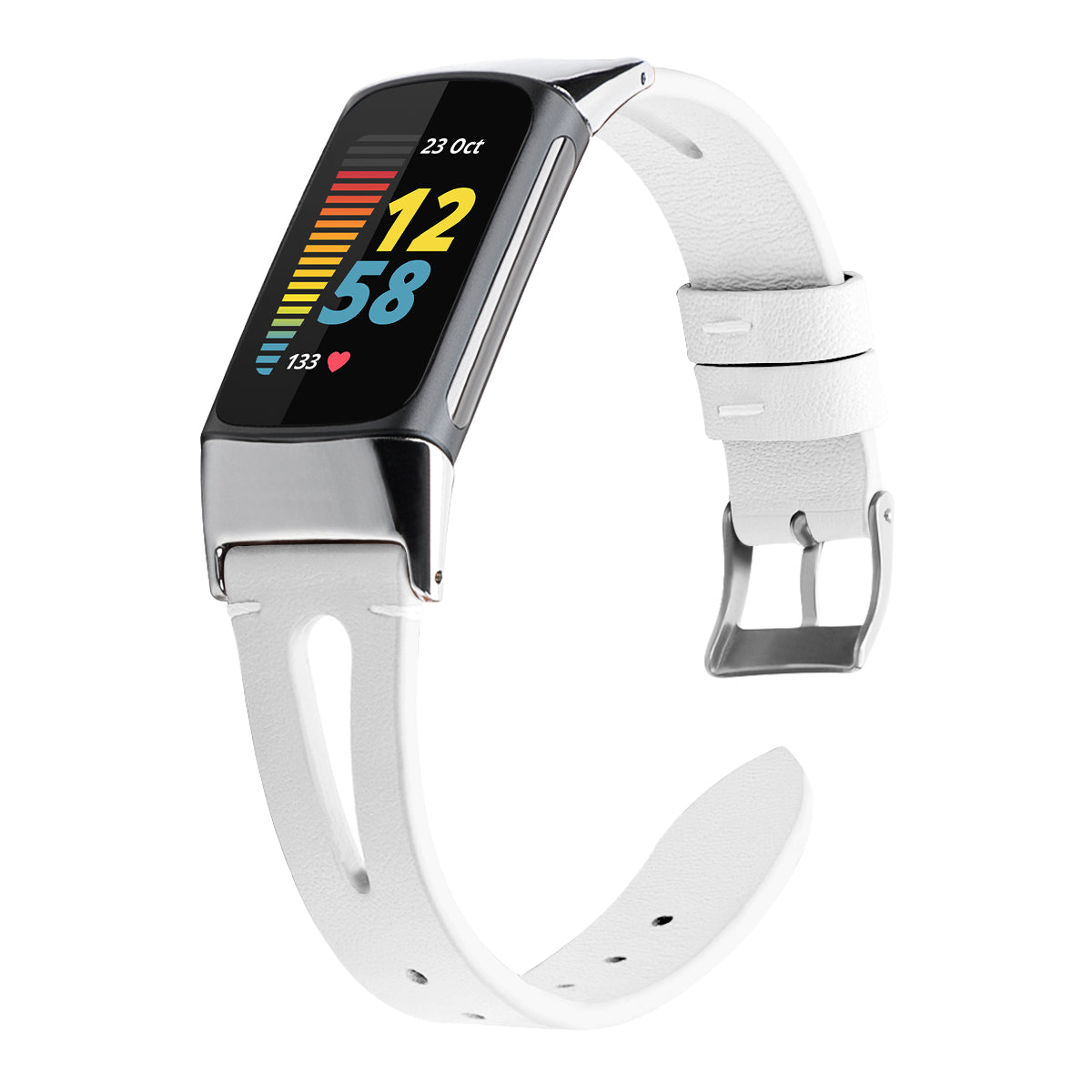 Vented Leather Strap  For Fitbit Charge 5