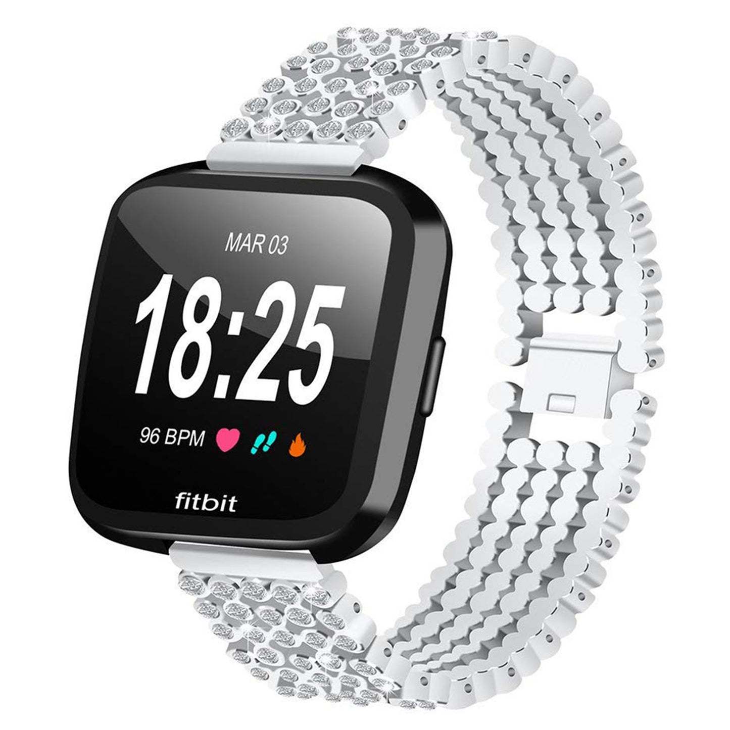 Stainless Steel Rhinestone Strap for Fitbit Versa & Versa 2