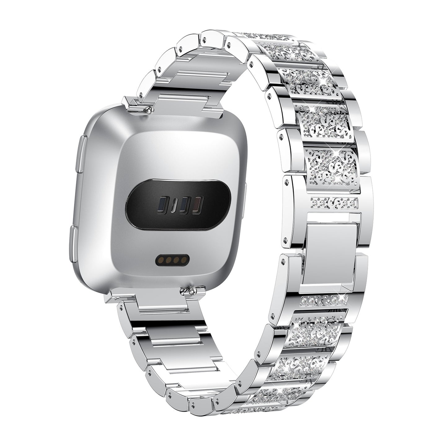 Link Strap w/ Rhinestones for Fitbit Versa & Versa 2