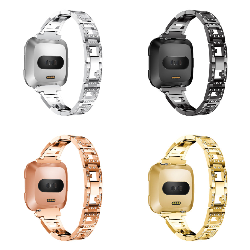 Alloy Link Band w/ Rhinestones for Fitbit Versa & Versa 2