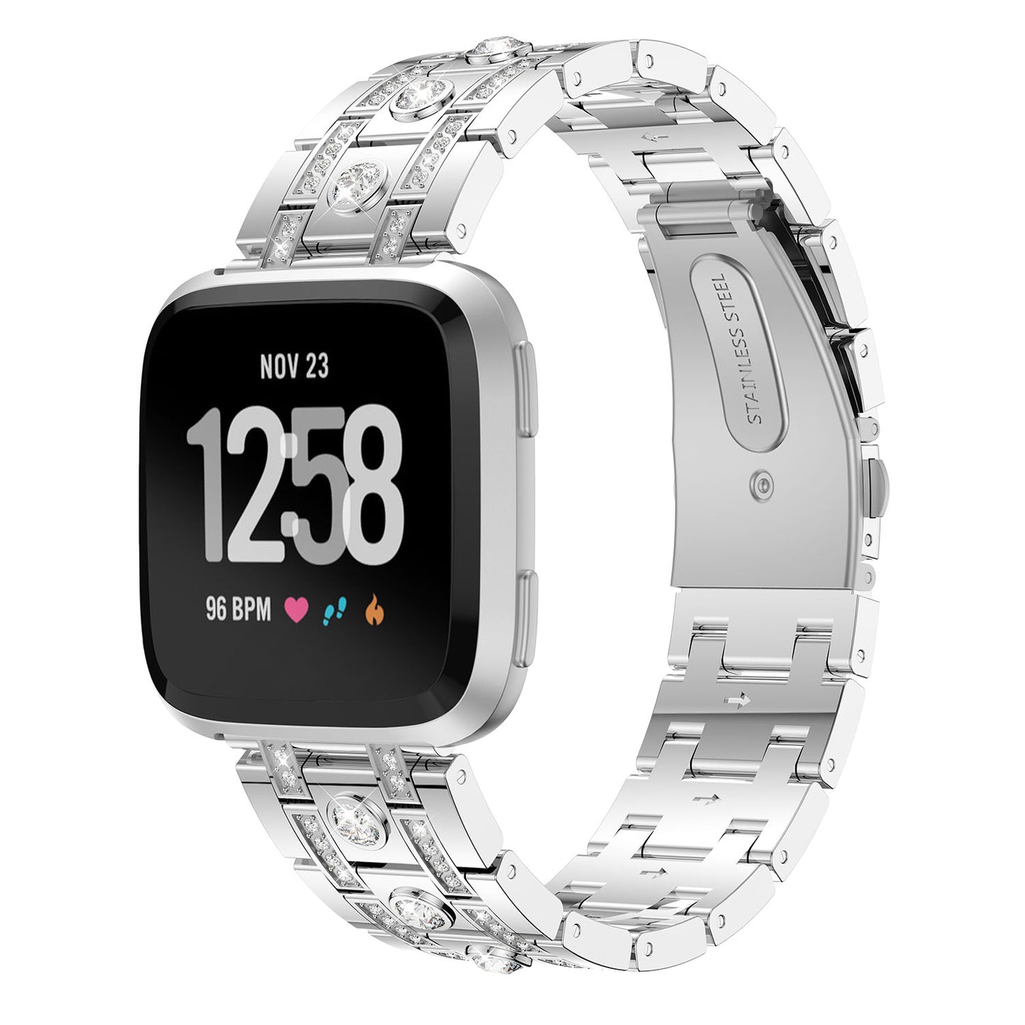 Rhinestone Studded Bracelet for Fitbit Versa & Versa 2
