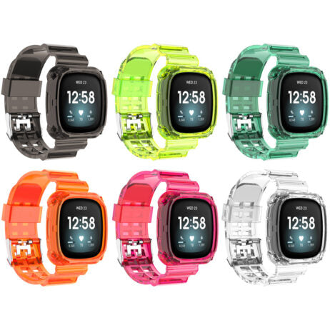 Transparent Case Strap for Fitbit Versa 3