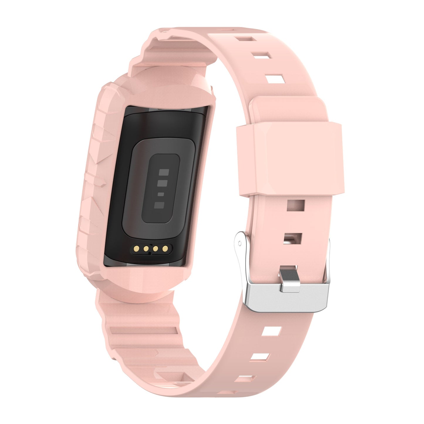 Rugged Rubber Case Strap For Fitbit Charge 6