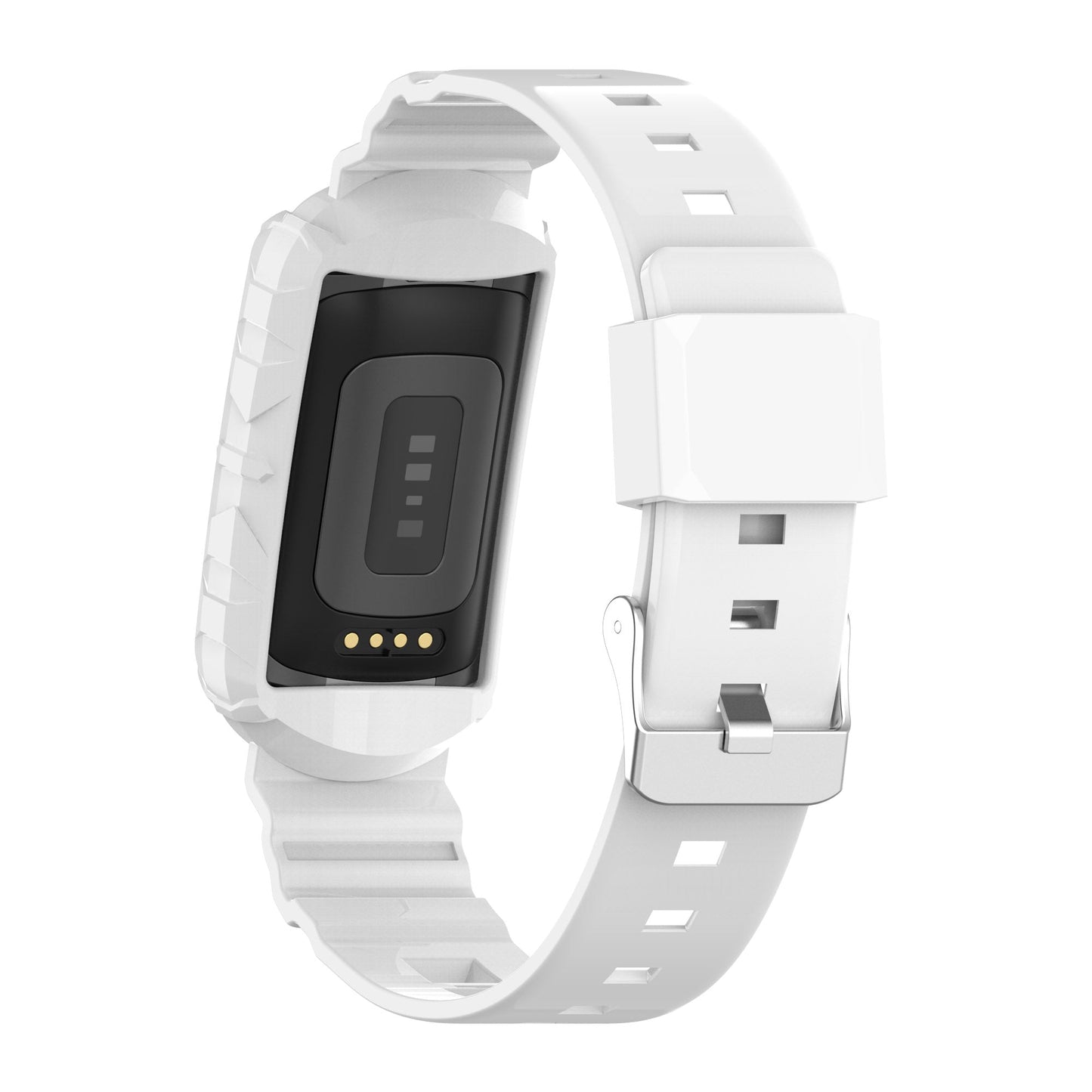 Rugged Rubber Case Strap For Fitbit Charge 6