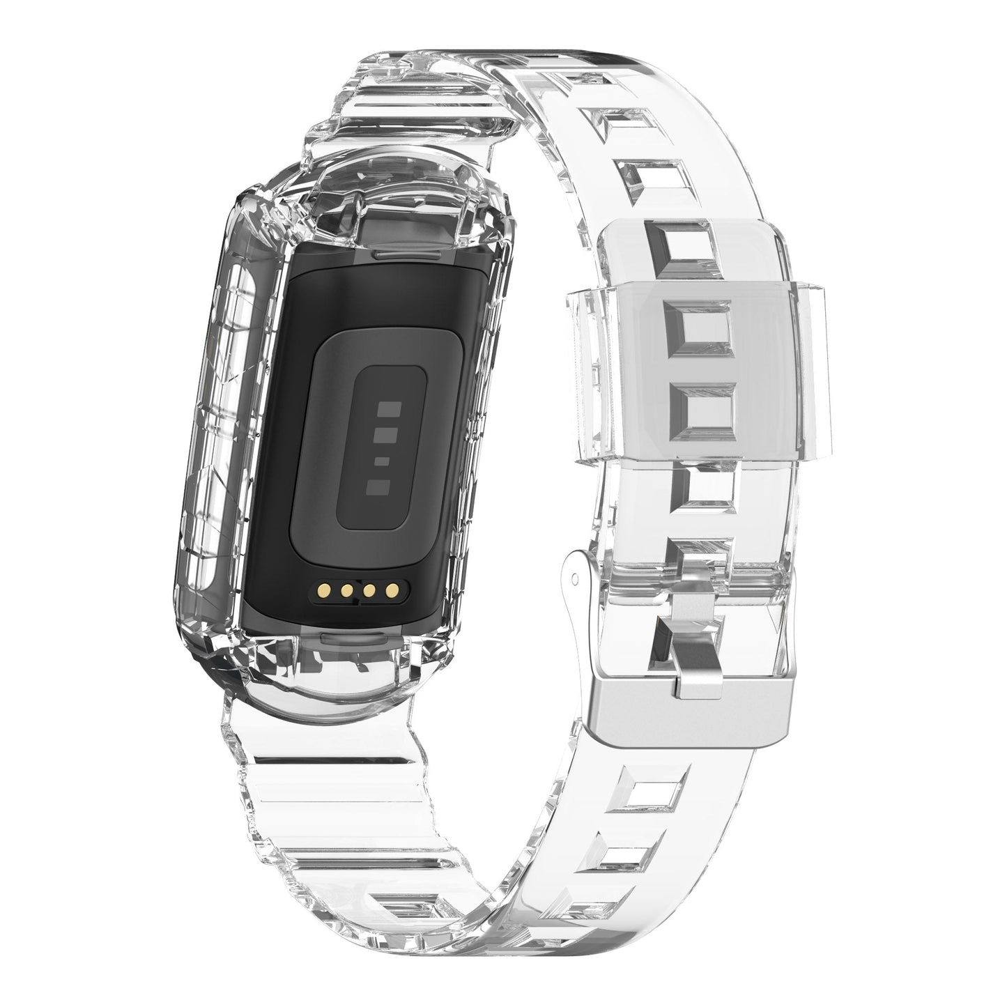 Rugged Rubber Case Strap For Fitbit Charge 6