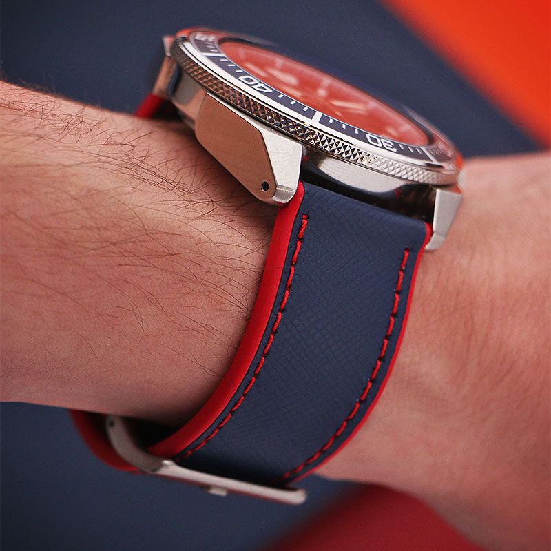 DASSARI Saffiano Leather FKM Hybrid Strap
