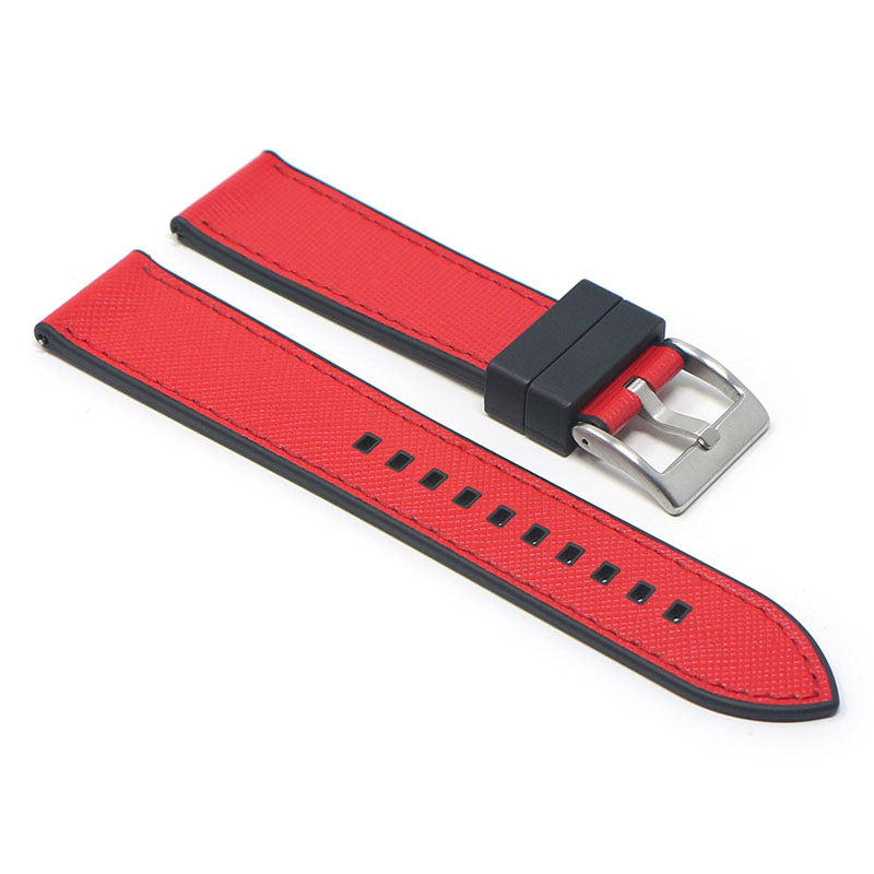 DASSARI Saffiano Leather FKM Hybrid Strap