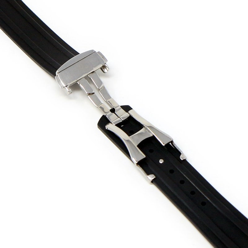 DASSARI FKM Rubber Strap With Deployant Clasp For Omega Seamaster