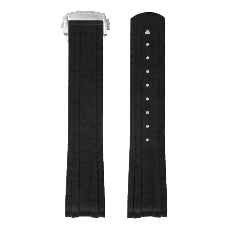 DASSARI FKM Rubber Strap With Deployant Clasp For Omega Seamaster