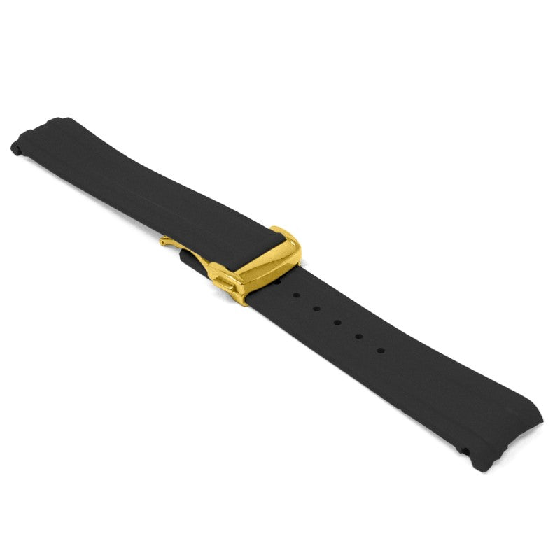 DASSARI FKM Rubber Strap With Deployant Clasp For Omega Seamaster