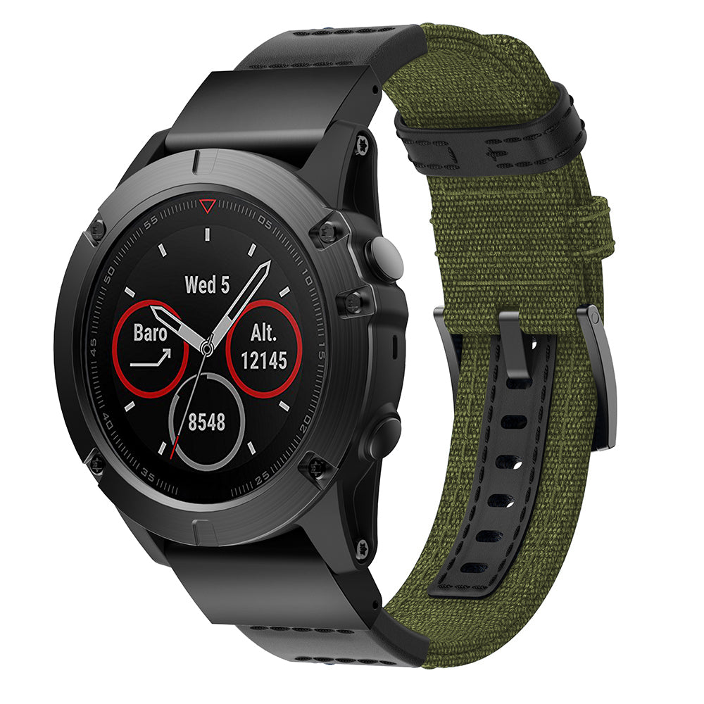 Rugged Canvas Band  For Garmin Vivoactive 4