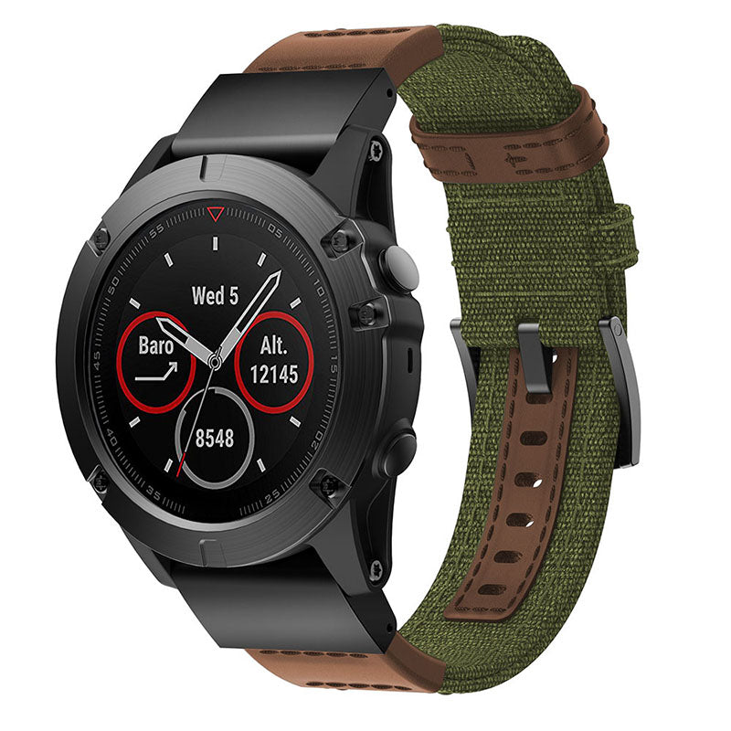 Rugged Canvas Band  For Garmin Vivoactive 4
