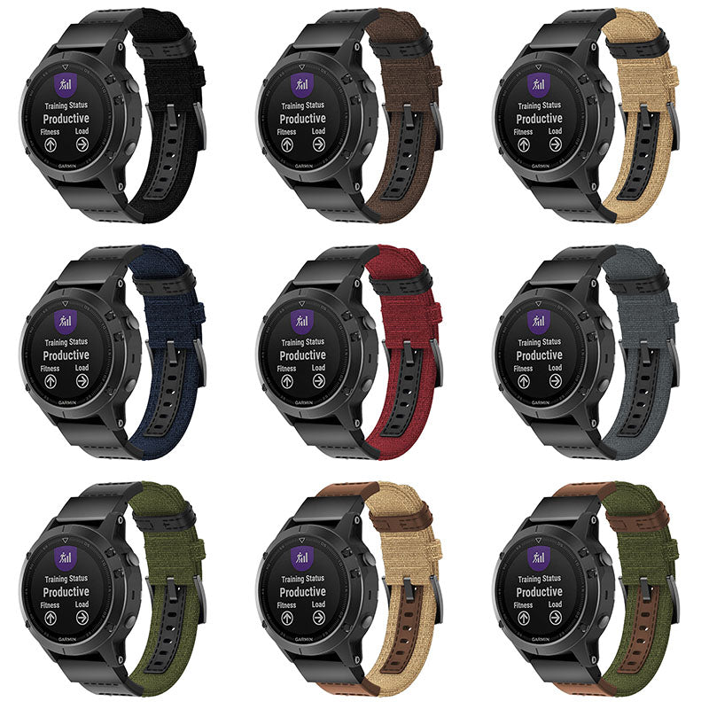Rugged Canvas Band  For Garmin Instinct