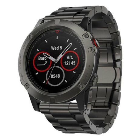 Titanium Black Bracelet Band Strap for Garmin Fenix 3 / 3 HR / 5X / 5X Plus / 6X
