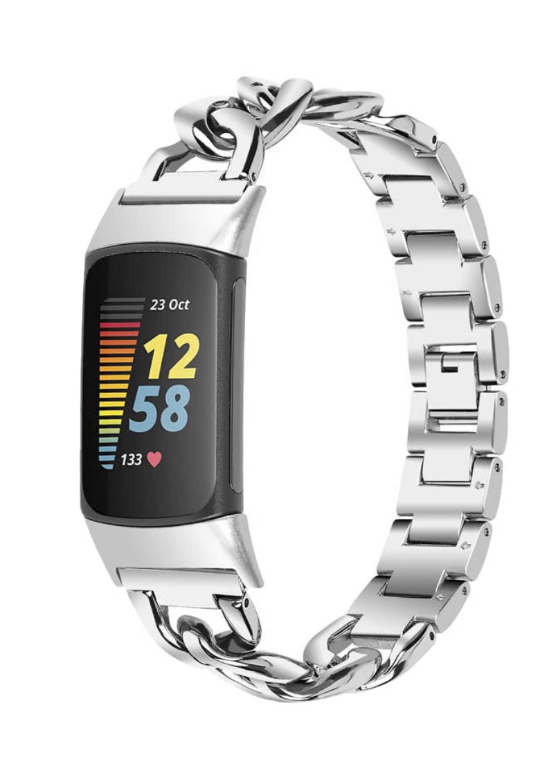 Chain Link Bracelet For Fitbit Charge 6
