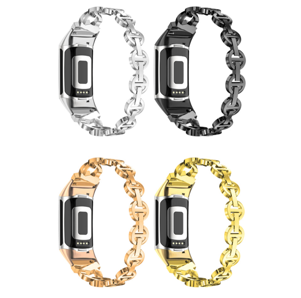 Evening Link Bracelet For Fitbit Charge 6