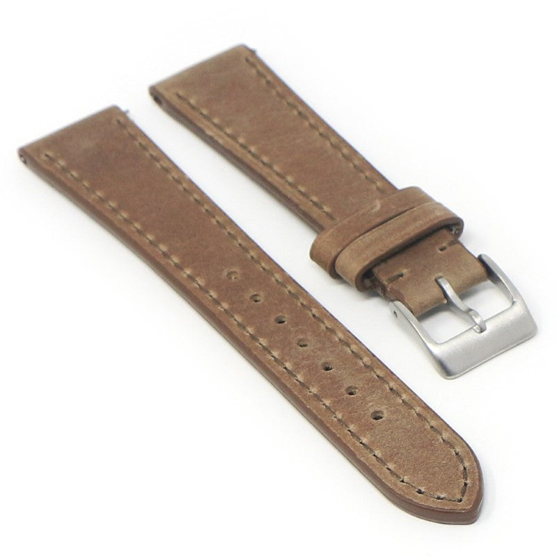 Vintage Waxed Leather Strap With Quick Release - Long