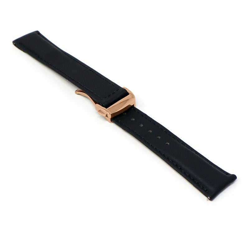 Sailcloth Strap with Deployant Clasp By DASSARI - 19mm Short