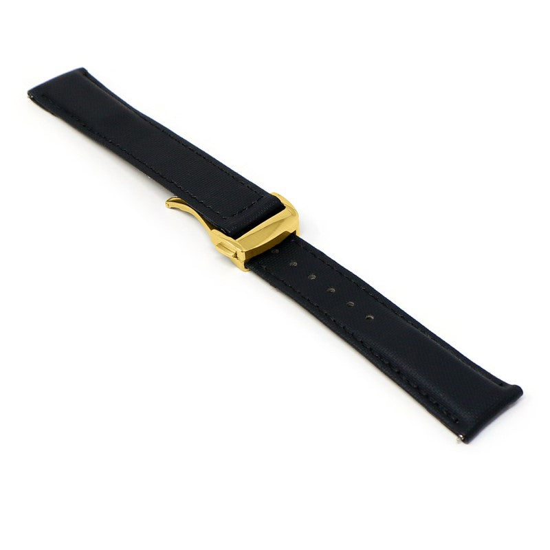 Sailcloth Strap with Deployant Clasp By DASSARI - 19mm Short