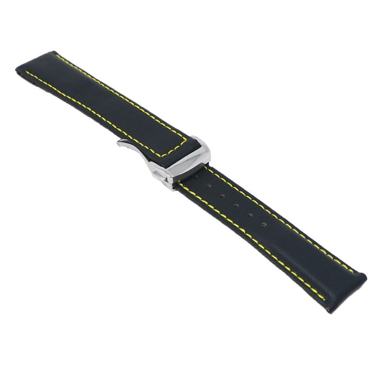 Sailcloth Strap with Deployant Clasp By DASSARI - 19mm Short