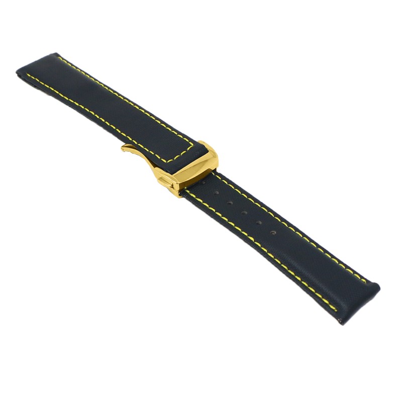 Sailcloth Strap with Deployant Clasp By DASSARI - 19mm Short