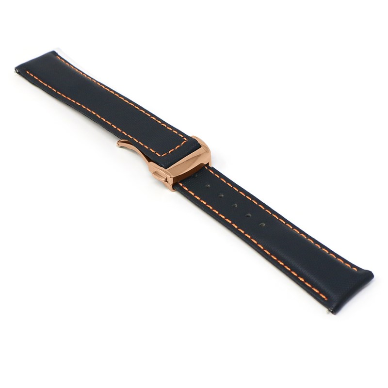 Sailcloth Strap with Deployant Clasp By DASSARI - 19mm Short