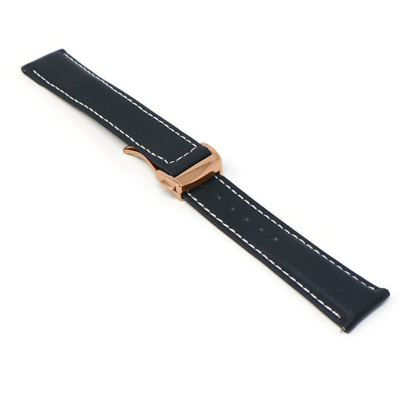 Sailcloth Strap with Deployant Clasp By DASSARI - 19mm Short