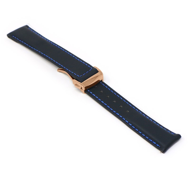 Sailcloth Strap with Deployant Clasp By DASSARI - 19mm Short