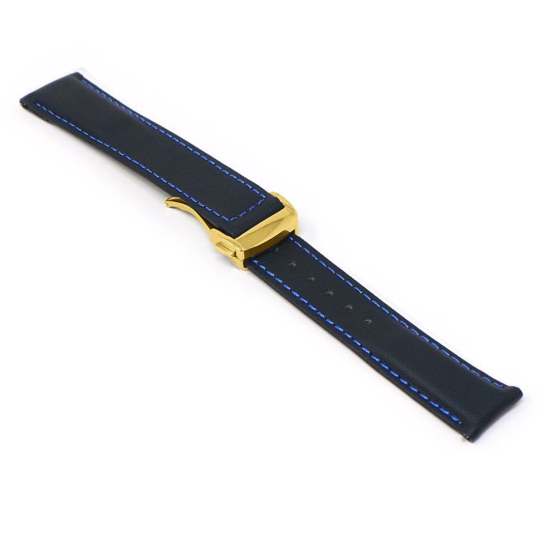 Sailcloth Strap with Deployant Clasp By DASSARI - 19mm Short