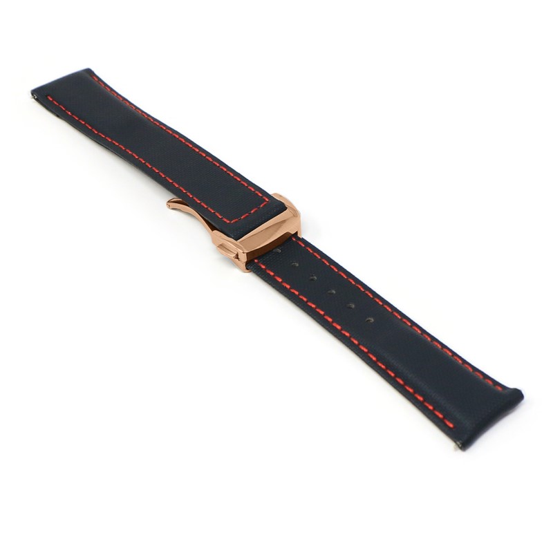 Sailcloth Strap with Deployant Clasp By DASSARI - 19mm Short