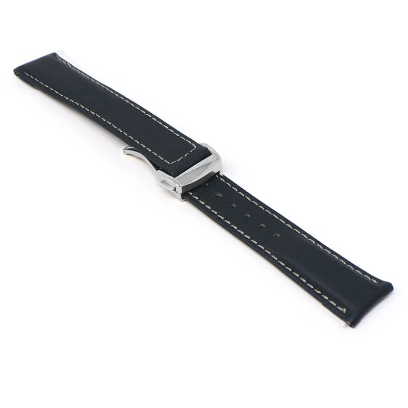Sailcloth Strap with Deployant Clasp By DASSARI - 19mm Short