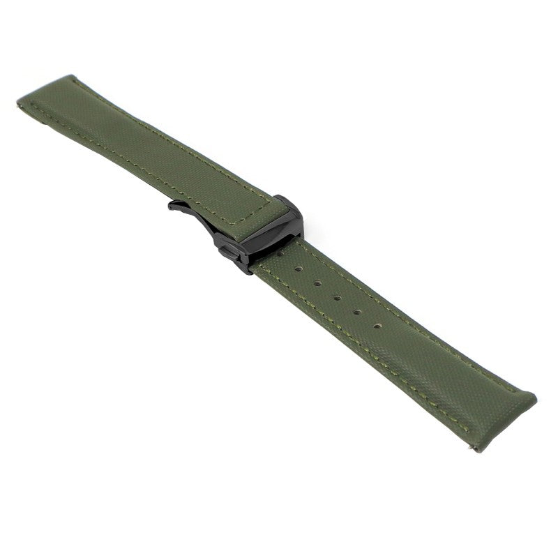 Sailcloth Strap with Deployant Clasp By DASSARI - 19mm Short