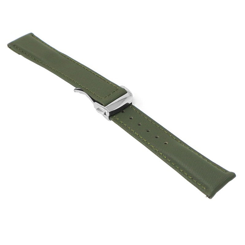Sailcloth Strap with Deployant Clasp By DASSARI - 19mm Short