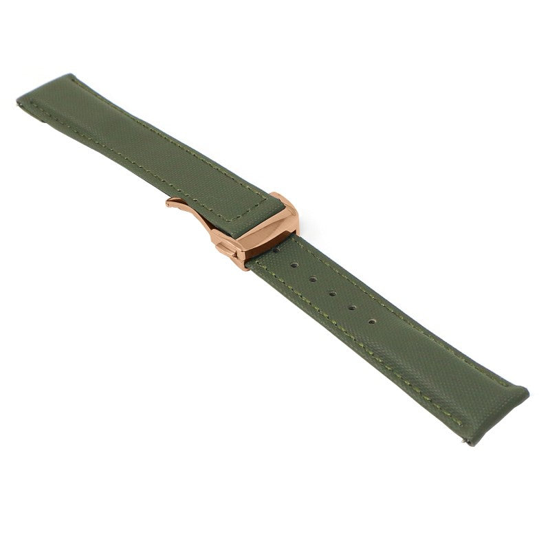 Sailcloth Strap with Deployant Clasp By DASSARI - 19mm Short