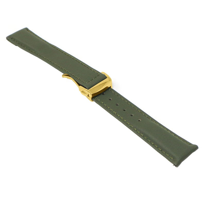 Sailcloth Strap with Deployant Clasp By DASSARI - 19mm Short