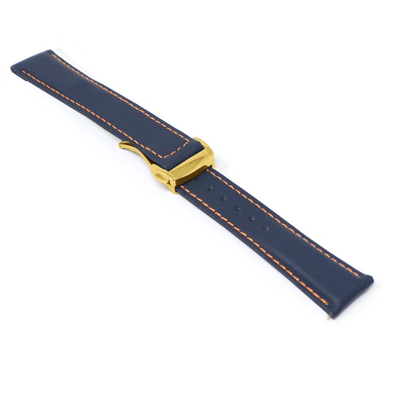 Sailcloth Strap with Deployant Clasp By DASSARI - 19mm Short