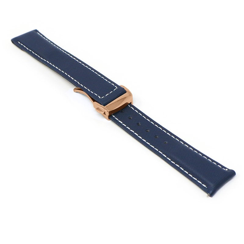 Sailcloth Strap with Deployant Clasp By DASSARI - 19mm Short