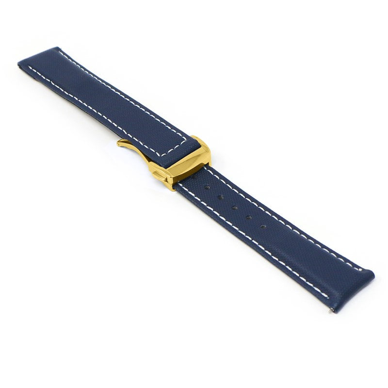 Sailcloth Strap with Deployant Clasp By DASSARI - 19mm Short