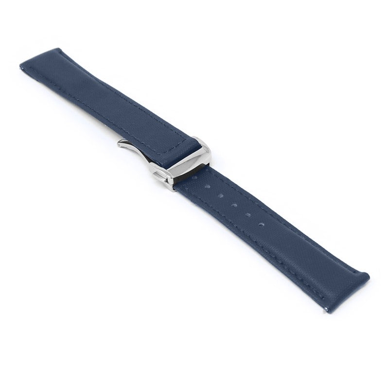 Sailcloth Strap with Deployant Clasp By DASSARI - 19mm Short