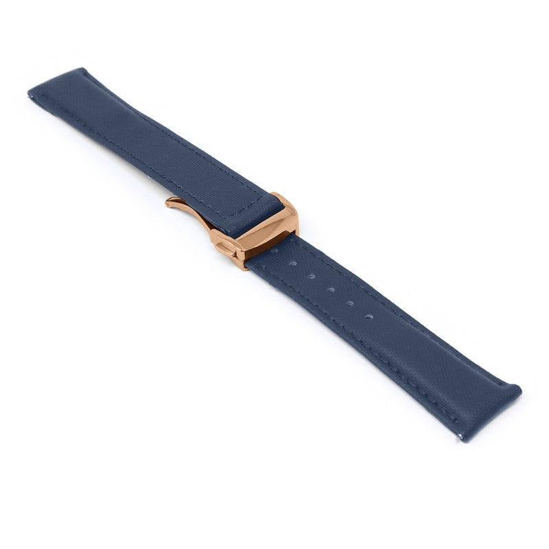 Sailcloth Strap with Deployant Clasp By DASSARI - 19mm Short