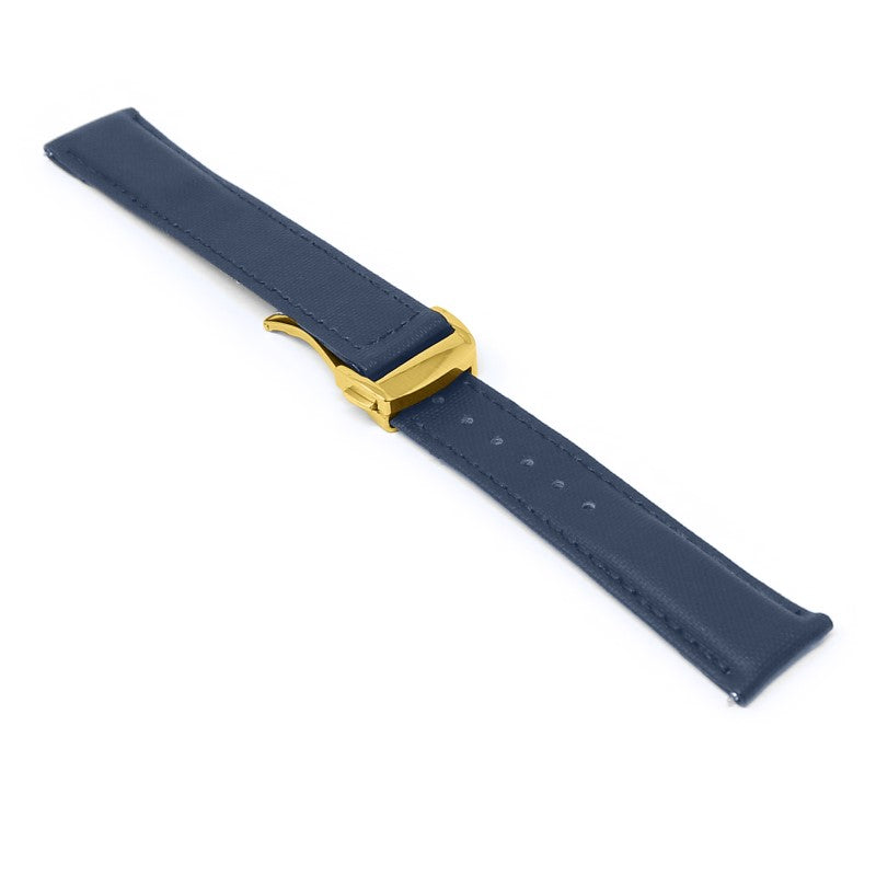 Sailcloth Strap with Deployant Clasp By DASSARI - 19mm Short
