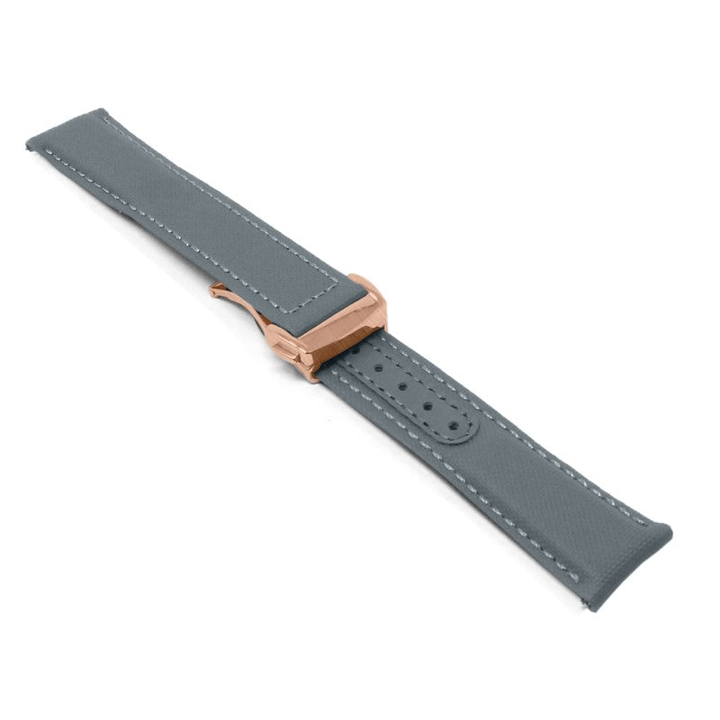Sailcloth Explorer Strap with Deployant Clasp By DASSARI